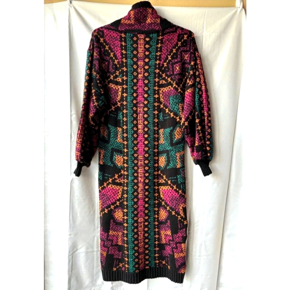 Farm Rio Yawanawa Stripes Sweater Dress Women's Size XS WITH FLAW